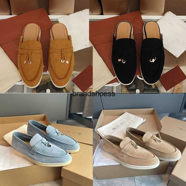 

loro piana designer men women casual shoes loropiana black brown blue red summer suede walk leisure shoes charms outdoor runner sneaker size