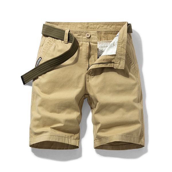 

mens shorts summer men 100% cotton solid casual business social bermudas loose luxury khaki joggers 230721, White;black
