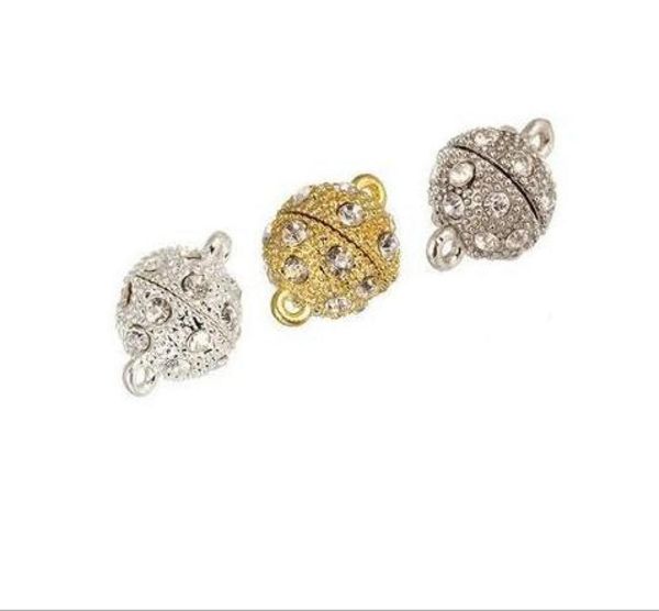 

10pcslot metal rhinestone bracelet necklace magnetic clasp hooks for diy jewelry gift craft ac00229866718485035