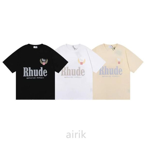 

luxury men039s tshirts grand prix double yarn cotton loose shortsleeved tshirt male and female students american fashi4917505, White;black
