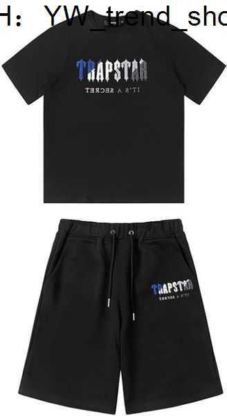 

mens trapstar t shirt short sleeve print outfit chenille tracksuit black cotton london streetwear s-2xl 151es dis5, Gray
