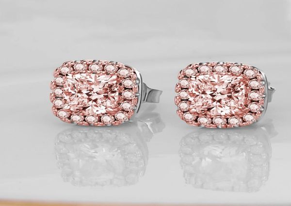 

men women earrings 18k white gold silver plated bling cz earrings studs nice jewelry gift2306452, Golden;silver