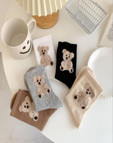 

5 pairs women colorful football sports breathable road bicycle sock cartoon little bear crazy fitness yoga socks6094940, Black