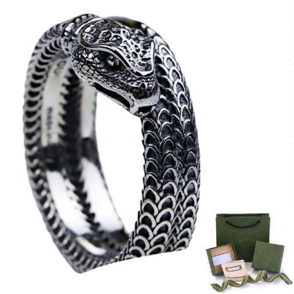 

designer jewelry lovers ring snake ring fashion men and women band rings, Silver