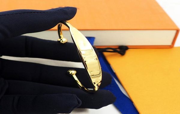 

2021 letters open buckle bracelet fashion bracelets for man woman bangle jewelry bracelet jewelry 3 color bangles2782788, Black