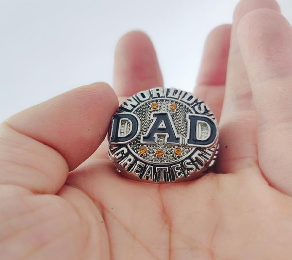

dad father039s day gift birthday family ring size11012342379396, Golden;silver