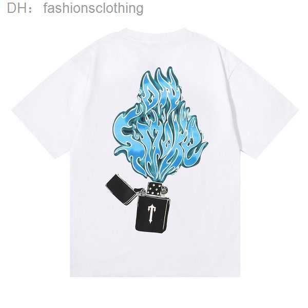 

2023 new mens t shirt short sleeve print outfit chenille black cotton london streetwear s-xl 3 a4a2, White;black