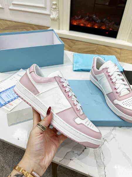 

men high casual shoes women leather lace-up sneaker fashion designer boot basketball running 0722, Black