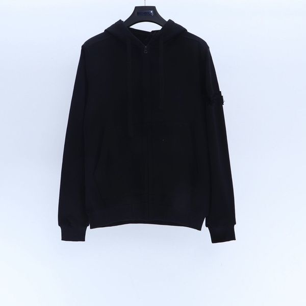 

hoodie mens hoodie designer hoodie compass cuff zipper hoodie men's and women's loose long sleeves, Black