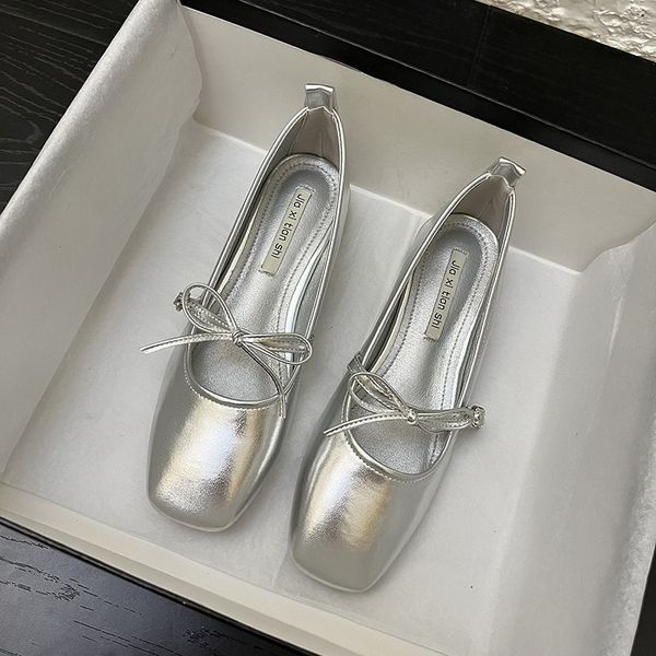 

dress shoes flat shoes women simple solid color square toe single shoes mary jane shoes woman spring women's ballet flats 230721, Black
