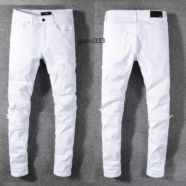

new arrivals mens luxury designer denim jeans holes trousers jean coolguy biker pants man clothing #592 amirly, Blue