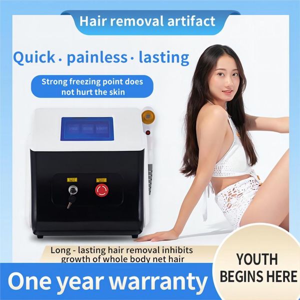 

portable hair removal permanent laser hair removal machine diode laser device 755nm 808nm 1064nm, Black