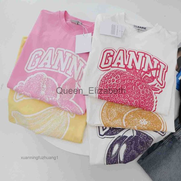 

womens shirt designer clothing beach versatile fruit fashion short sleeve fo j230615 f2s7, White