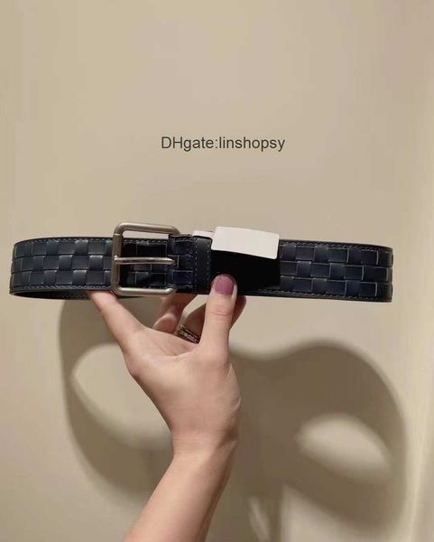 

men belts for mens and women braided cowhide designer classic leisure business all-match men's leather needle buckle belt gold buckle b, Silver