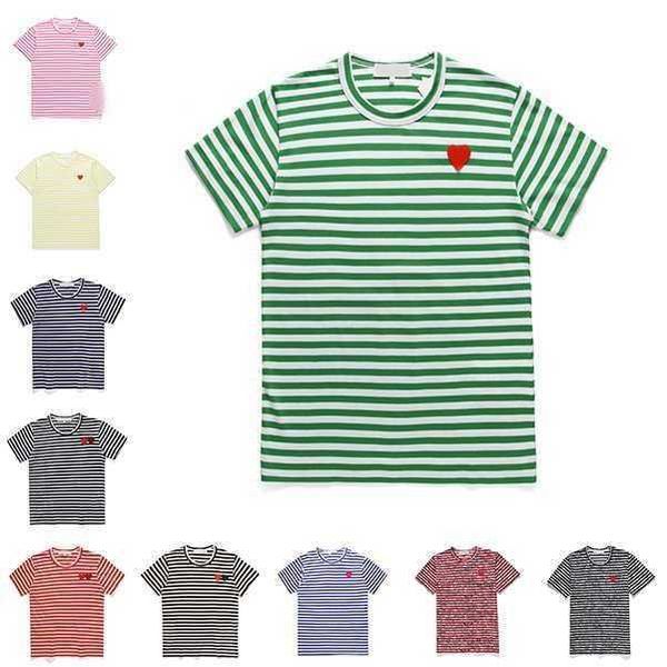 

cdg fashion mens play t shirt designer red heart commes casual women shirts des badge garcons high quanlity tshirts cotton embroidery bgxx, White;black