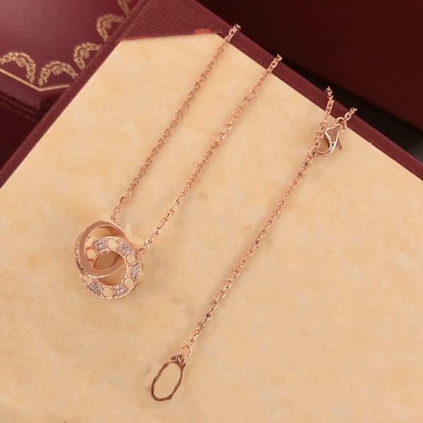 

925 silver necklace women's gift box carti necklace pendant women's fashion jewelry exquisite craftsmanship brand logo classic des