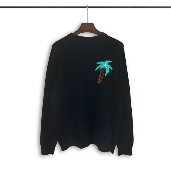 

men's plus size hoodie and sweatshirt designer letter embroidered round neck sweater classic jacquard sweater color black and white siz, Black;brown
