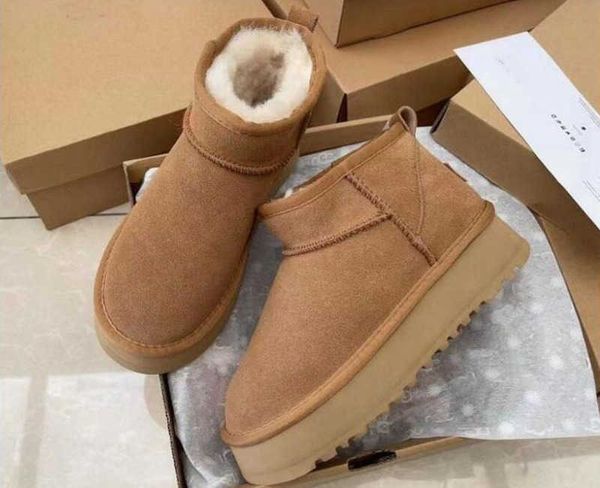 

boots designer classic australia winter boots shoes neumel platform fashione women comfort warm fall ankle snow booties leather short thick, Black