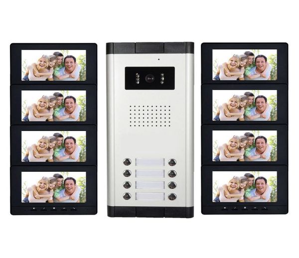 

8 unit apartment intercom system video doorbell intercom system 7quot monitor for apartments video door phone visual intercom sy8331179