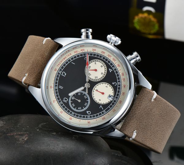 

designer luxurious mens watches brand luxury boss famous watches fashion casual leather men watches quartz watch clock, Slivery;brown