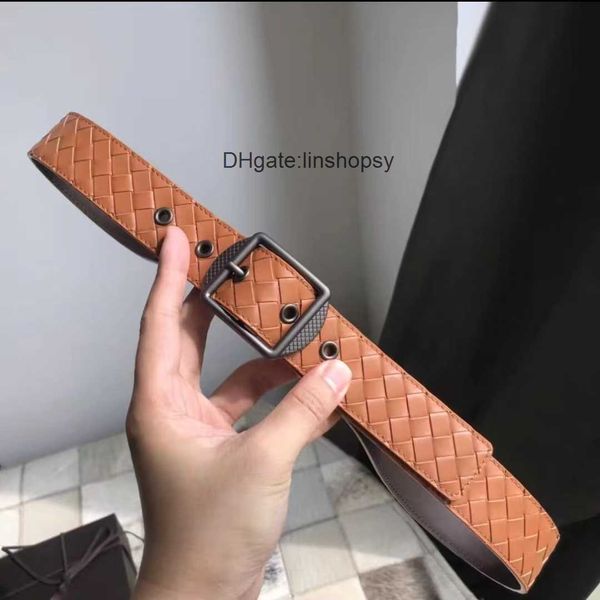 

men belts for mens and women braided cowhide designer classic leisure business all-match men's leather needle buckle belt gold buckle b, Silver