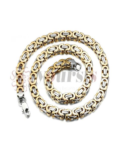 

yoursfs gold color stainless steel chain men necklace01231118919, Silver