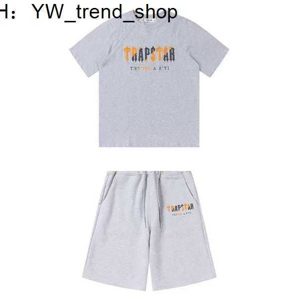 

mens trapstar t shirt short sleeve outfit chenille tracksuit black cotton london streetwear s-2xl 191es rnbt, Gray