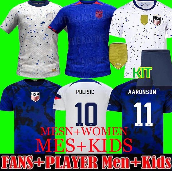 

usas 2023 uswnt 4 stars women soccer jerseys kids kit pulisic usmnt 2024 22/23 us a maillot football shirts s america player version trainin, Black;yellow
