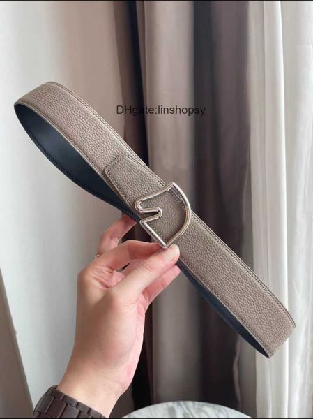

h togo leather belts for mens and womens designer luxury letter buckle belt fashionable men charm decoration38 mm ht0061 pbmb, Silver