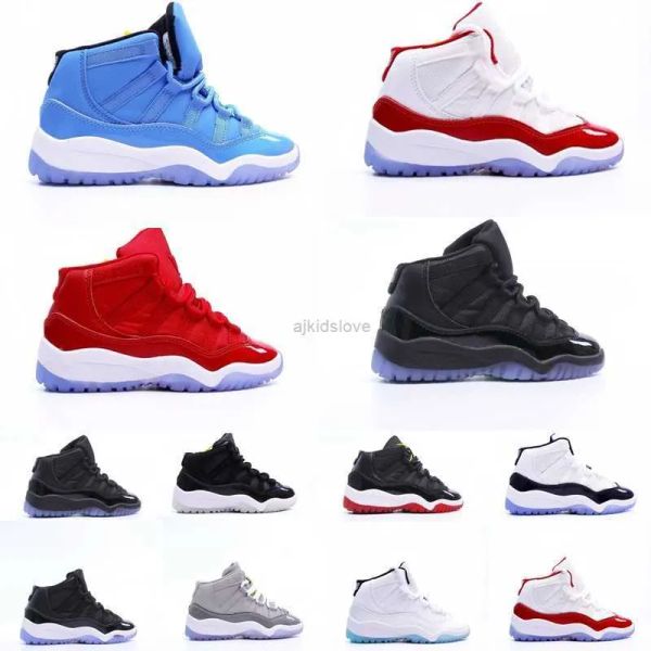 

kids shoes unc cherry jumpman 11s boys basketball 11 shoe children black mid high sneaker chicago designer scotts military grey trainers