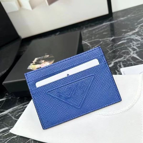 

designer men's women's cowhide purse triangle multilayer fashion compact handheld light luxury cowhide original card holder leathe, Red;black