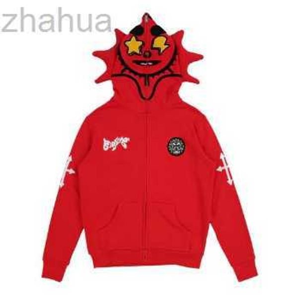 

ins 3d full-print men's loose hoodies zipper sweater autumn and winter 5xl, Black