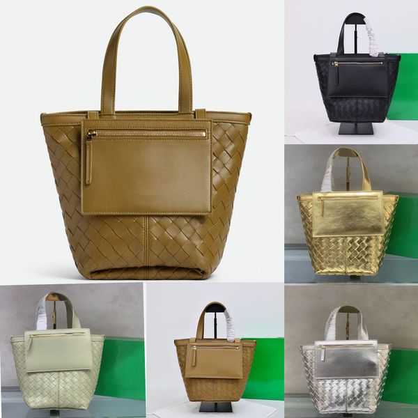 

mediumedium intrecciato flip flap tote bags designer women leather handbag knitting card holders soft tote shoulder luxury shopping satchels
