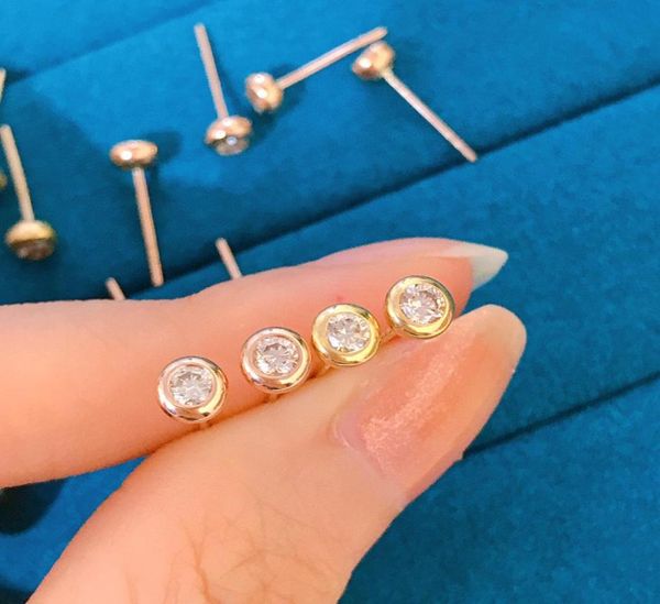 

women039s jewelry earrings ear studs 02ct bubble round au750 yellow gold rose gold9597489, Golden;silver