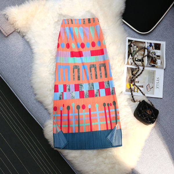 

skirts summer fashion boydcon pencil pleated side split skirts high waist women stretch midi length cartoon letters print faldas mujer 2023, Black