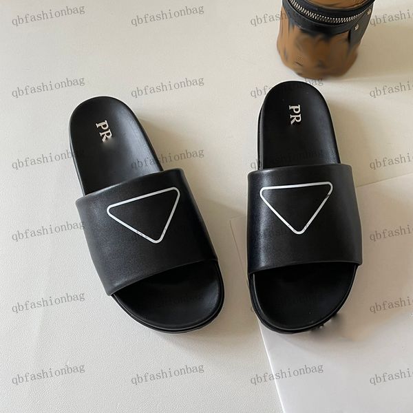 

womens slippers flat sandals classic print home casual shoes outdoor beach shoes street walking shoes luxury designer brand slippers flip-fl, Black