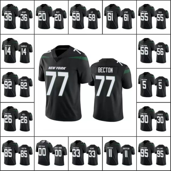 

jersey wholesale custom new york''jets''men #33 jamal adams 77 mekhi becton 14 sam darnold women youth black vapor untou, Black;red