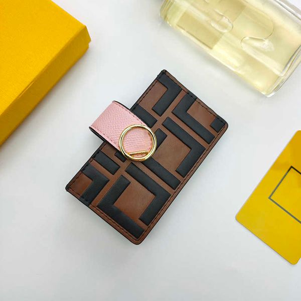

card holders designer cardholder women passport cover luxury credit card holder men fashion letters print leather wallet porte carte 230722, Brown;gray