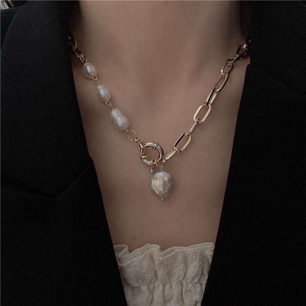 

designer pearl necklace, versatile, luxurious, and high-end. collar chain, long sweater chain, neck chain, Silver