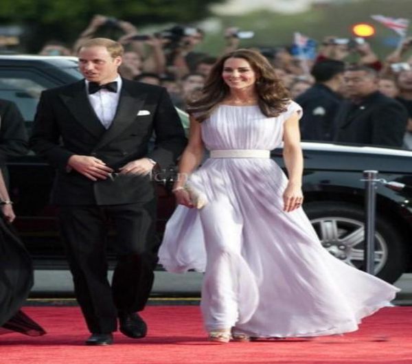 

graceful chiffon kate middleton red carpet dresses lilac long prom gown runway fashion evening gown custom8774377, Black;red