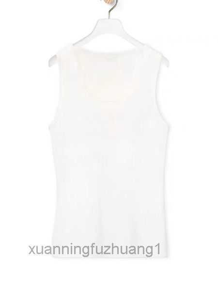 

womens tank anagram regular cropped cotton jersey camis female femme knits designer embroidery knitted vest sport breathable yoga wbx2, White