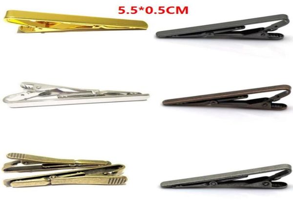 

necktie clips 5505cm 6 colors plating copper for business man necktie father tie clip mens tie clip christmas gift7258801, Silver