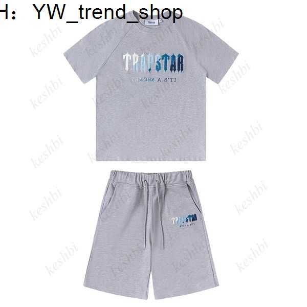 

trapstar mens t shirt pants 2 piece sets designer rainbow towel decoding tshirts men's black white round neck t-shirt 91es ij5a, Gray