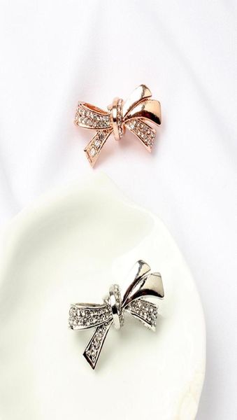 

2 color crystal bowknot alloy charm bead fashion women jewelry stunning european style for p bracelet4907895, Black