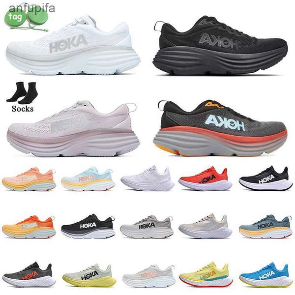 

new og casual shoes hokas one running shoes bondi8 clifton 8 triple black white runner sneaker smoke grey floral goblin blue fog hokas shoe