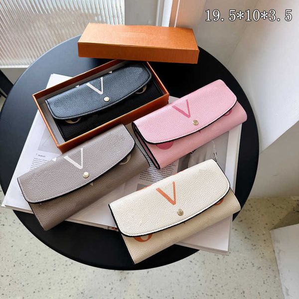 

brown flower wallets wholesale lady long wallet multicolor designer coin purse card holder purses women classic zipper pocket purse, Red;black