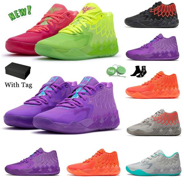 

lamelo ball 1 mb.01 men basketball shoes sneakers black blast buzz city lo ufo not from here queen city rick and morty rock ridge red mens t