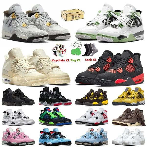 

dress shoes 2022 mens shoes sail 4 4s sneakers military black university blue new beginnings atmosphere fire red thunder oreo bord
