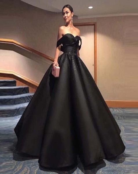 

vestido long black maxi evening dress sequined beaded puffy ball gowns sweetheart spaghetti strap 2017 elegant backless arabic7554348, Black;red