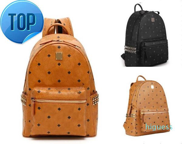 

leather handbags 2 size men and women school backpack famous printing designer lady bags boy girl back pack8
